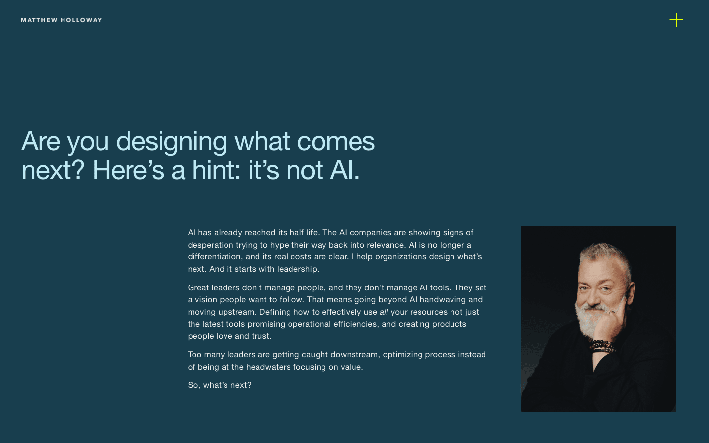 Screenshot of Matthew Holloway's portfolio